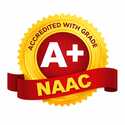 NAAC A+ accredited badge in high-resolution gold design