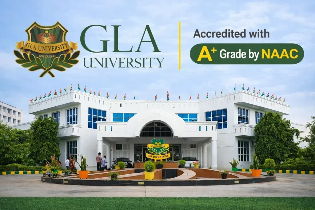 GLA University campus with NAAC A+ accreditation building exterior